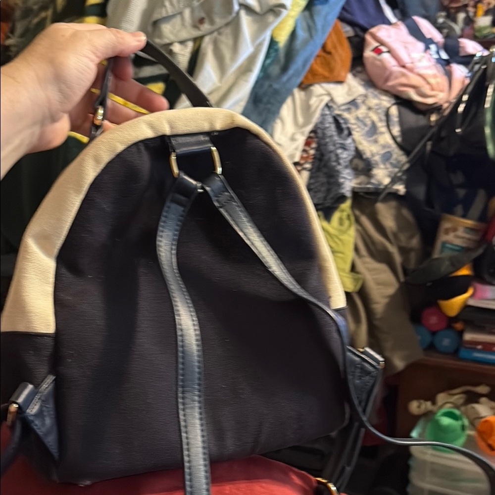 Tommy Hilfiger Black and Red Canvas Backpack - Picture 2 of 6